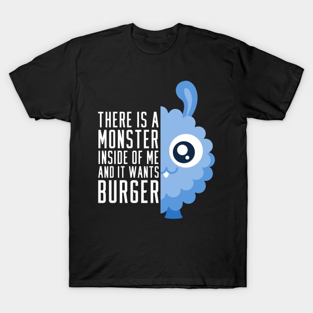 Burger Monster T-Shirt by ArticaDesign